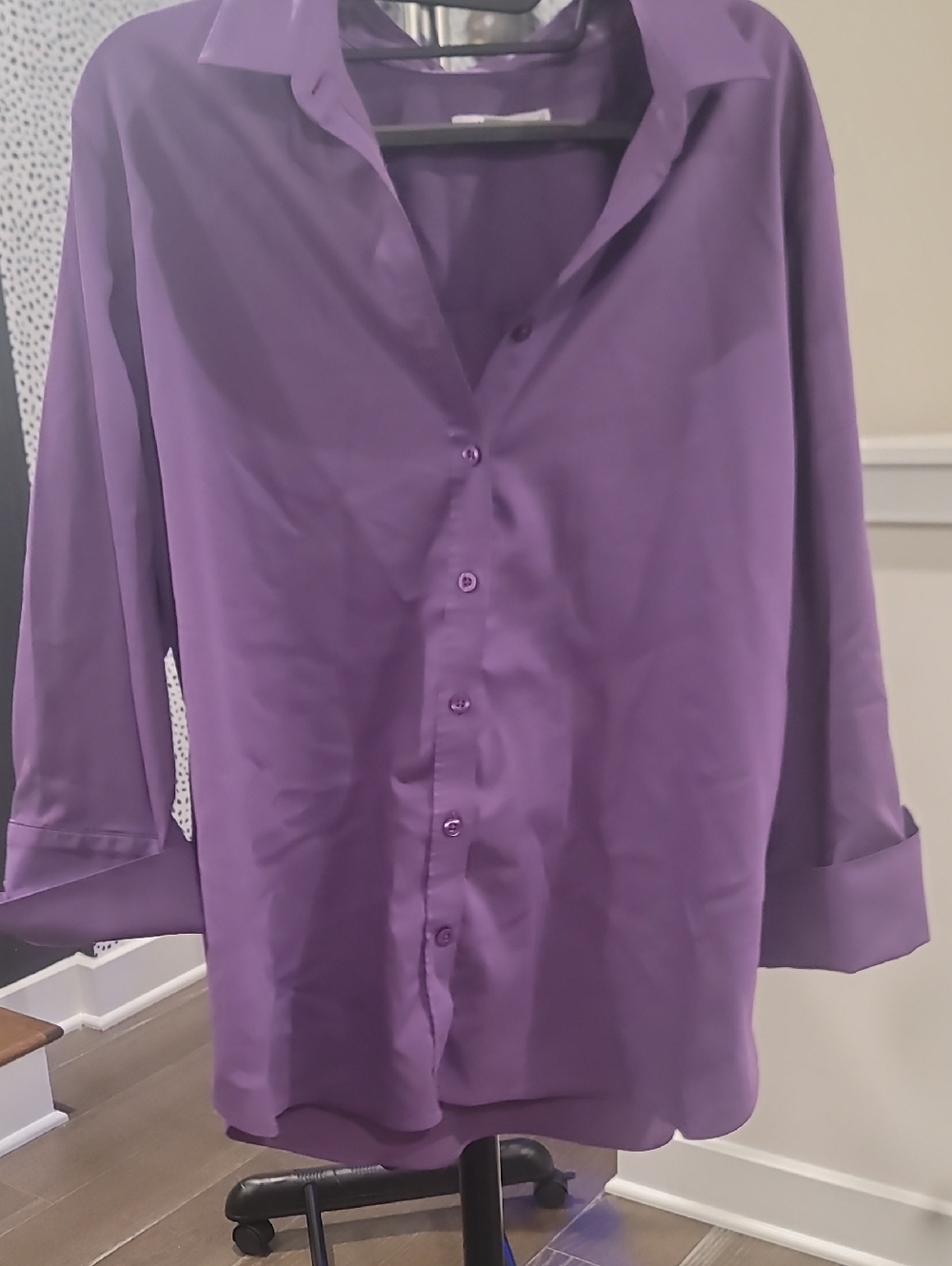Chico's Purple Women's Button-Down Shirt